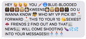 Illustration for article titled Hillary Clinton Will Announce Her VP Pick Via Text Message This Afternoon